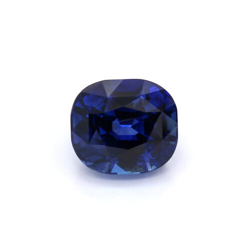 6.15ct Vivid Royal Blue, Cushion Sapphire, No Heat, Madagascar - 10.10 x 8.99 x 7.24mm