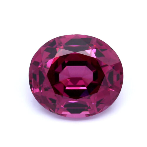 12.08ct Purplish Pink, Oval Rhodolite Garnet, No Treatment, Mozambique - 14.70 x 12.94 x 8.12mm