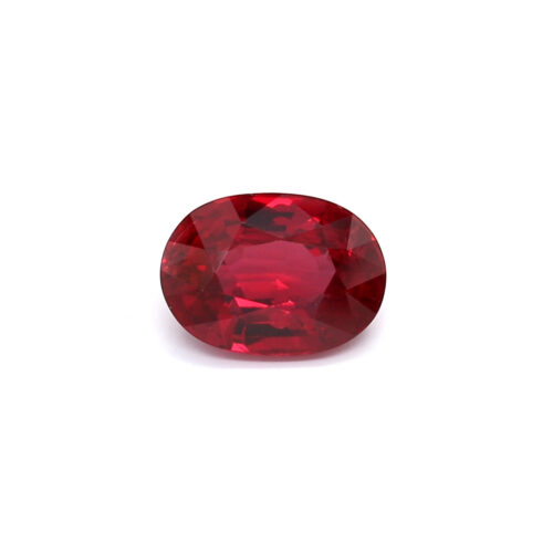 2.00ct Vivid, Pigeon's Blood Red, Oval Ruby, No Heat, Mozambique - 8.89 x 6.46 x 4.02mm