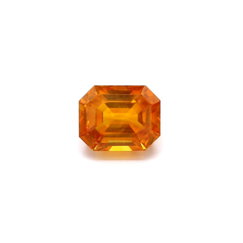 2.03ct Orangy Yellow, Octagon Sapphire, Sri Lanka - 7.29 x 5.85 x 4.48mm