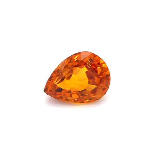 2.18ct Yellowish Orange, Pear Shape Sapphire, Sri Lanka - 9.19 x 7.06 x 4.34mm