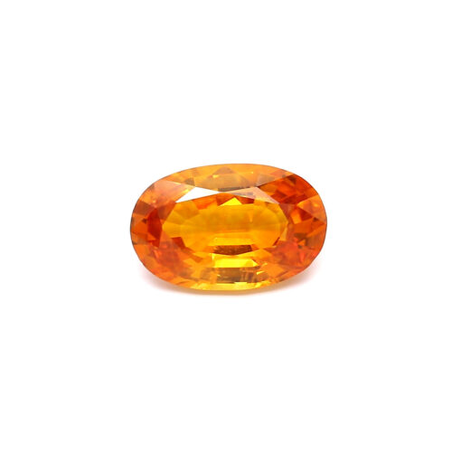 2.35ct Yellowish Orange, Oval Sapphire, Sri Lanka - 10.20 x 6.58 x 4.09mm