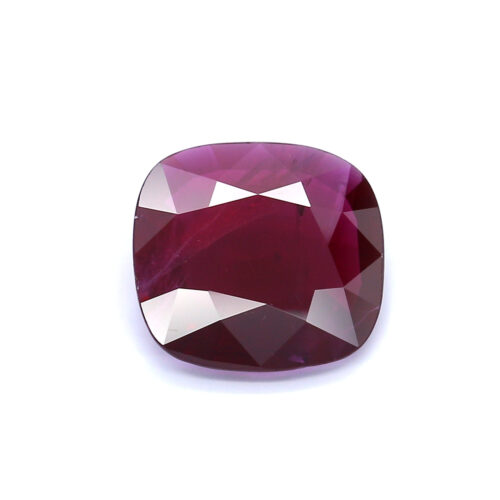 4.35ct Purplish Red, Cushion Ruby, Thailand - 11.70 x 11.45 x 3.56mm