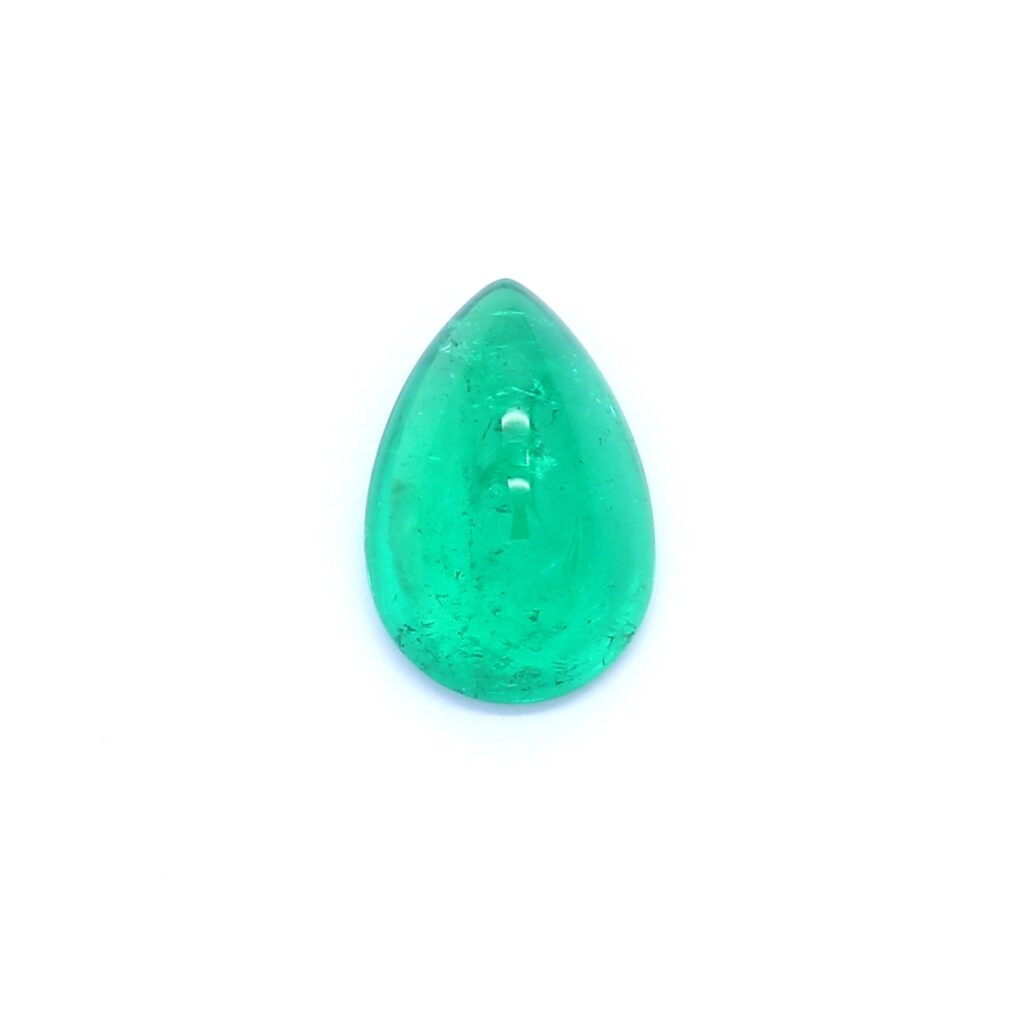 1.84ct Pear Shape Cabochon Emerald