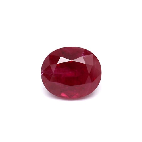 5.09ct Vivid Red, Oval Ruby, Thailand - 10.18 x 8.74 x 6.54mm